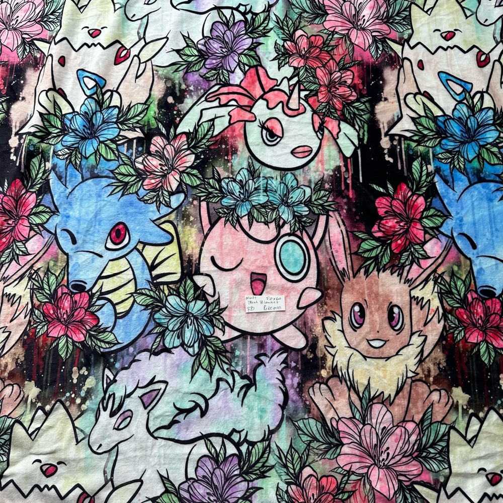 Colorful Pokémon 50x60 Plush Blanket NWOT
